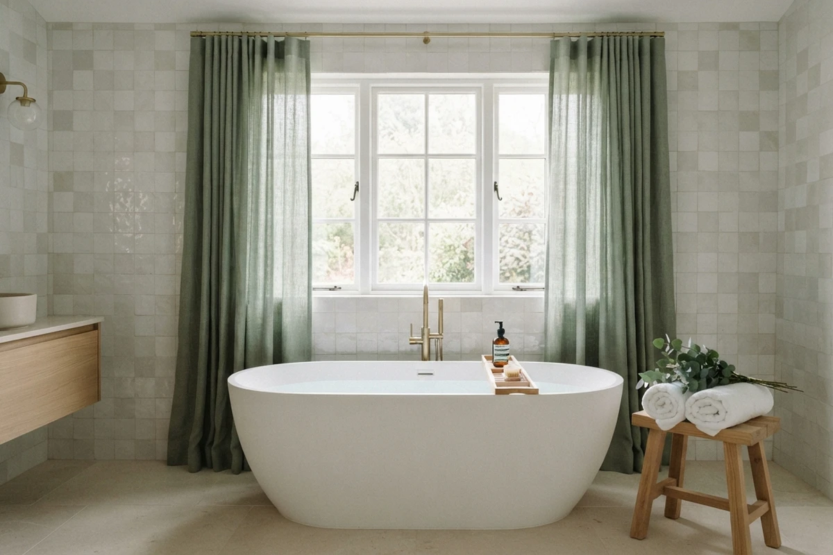 Bathroom Curtain Colors: Best Shades for a Spa-Like Feel